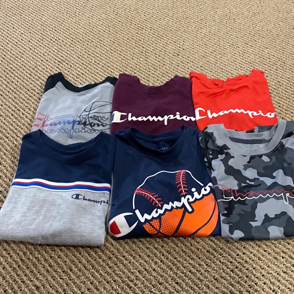 Lot of boys Champion short sleeve shirts!